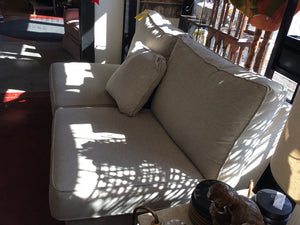 Arhaus Polyester W/Pillow Cream Loveseat/Love Seat/Sofa