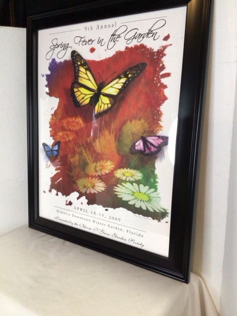 Poster Multi-Color Butterflies Framed Art