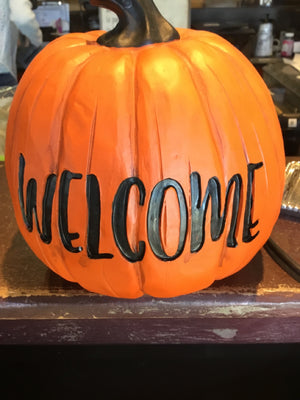 Halloween Orange Resin Pumpkin Holiday Item