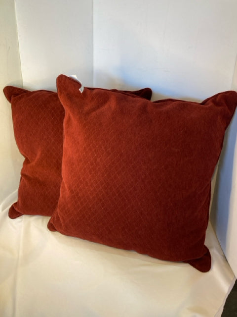 Burgundy Cotton Pair Pillow Set
