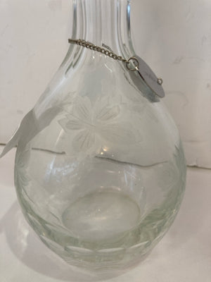 Clear Glass Etched Decanter