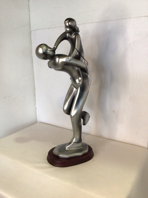 Modern Silver Resin Statue