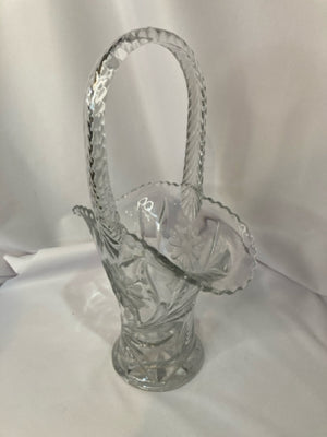 Crystal Basket Vase