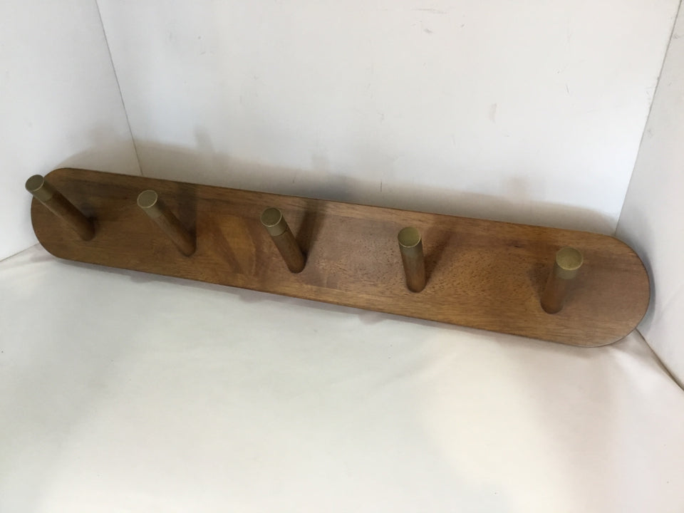 West Elm Hanging Brown Wood Coat Rack