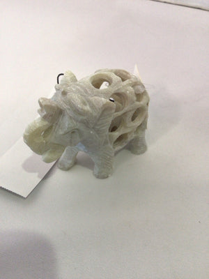 Anaya Tan Marble Elephant Figurine