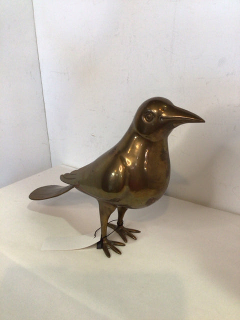 Gold Bronze Bird Figurine