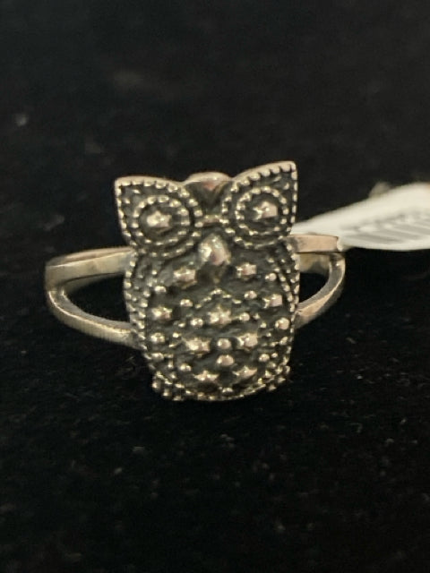 Silver Owl Ring