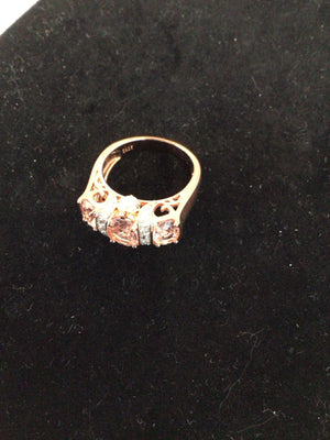 Shine of Diamond Rose Gold Cubic Zirconia Ring