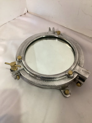 Nautical Silver Metal Round Mirror