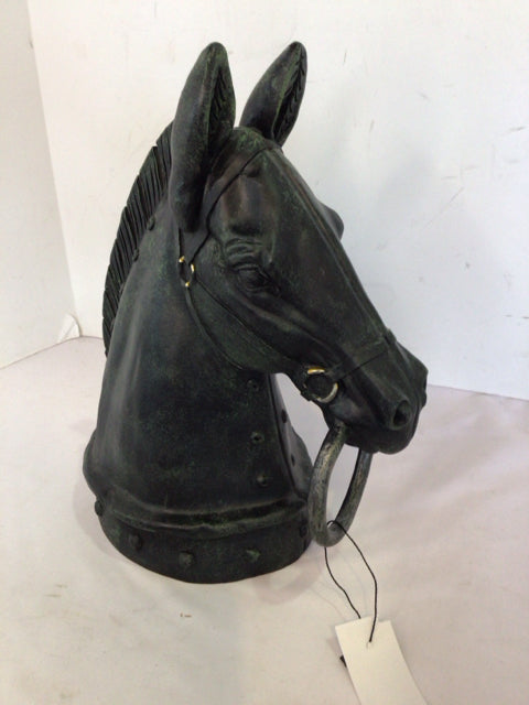 Black Resin Horse Head Statue