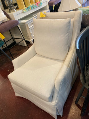 Jessica Charles Swivel Polyester Rocking Cream Chair