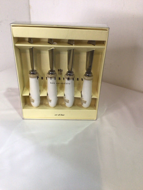 Pottery Barn Spreader Stainless Steel Bee Set of 4 Kitchen Access.