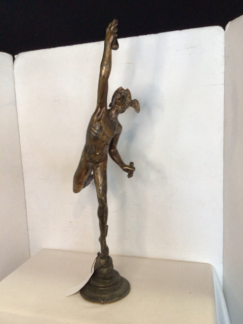 Art Deco Bronze Metal Man Statue