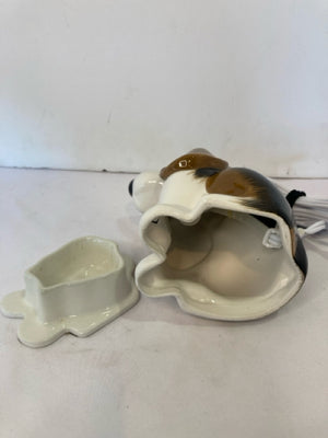 White/Brown Ceramic Dog Night Light