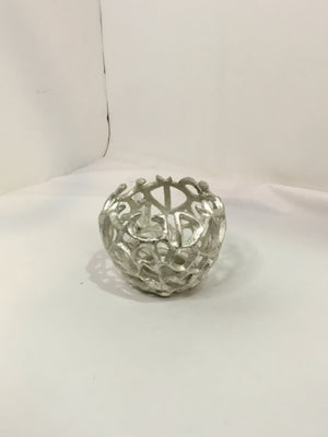 Votive Silver Aluminum Coral Candle Holder