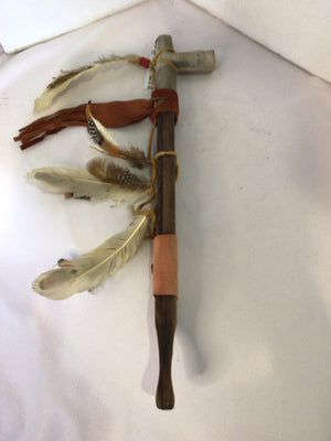 Native American Brown Wood Pipe
