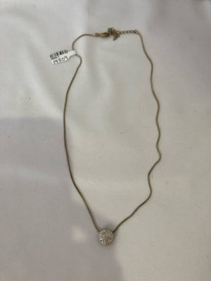 Silver Round Pave Necklace