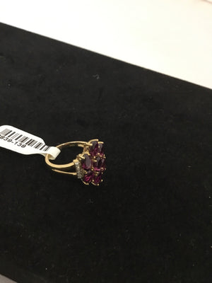 Purple Rhinestone Ring