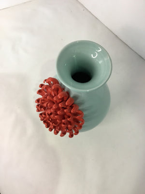 Blue/Orange Ceramic Vase