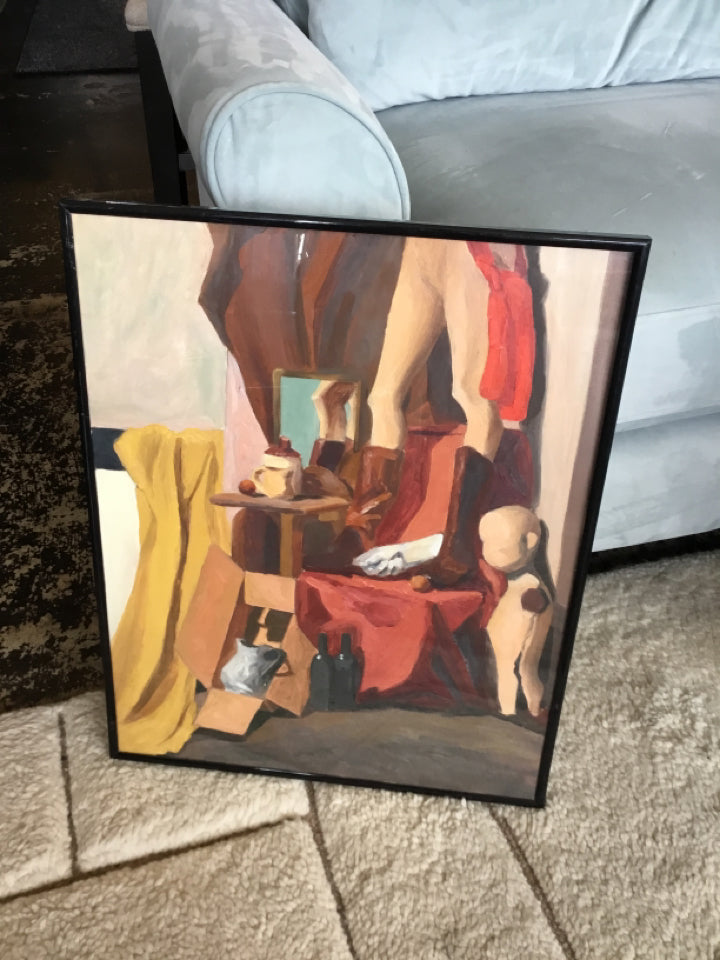 Cubism Multi-Color Still Life Framed Art
