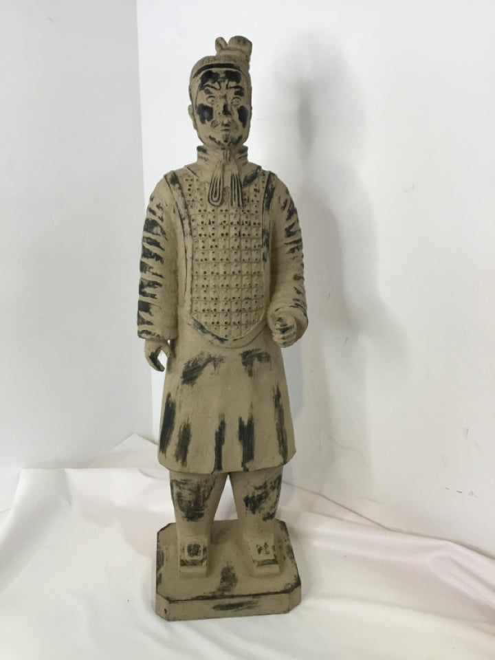 Resin Asian Soldier Sculpture