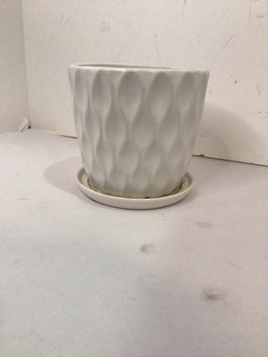 White Ceramic Planter