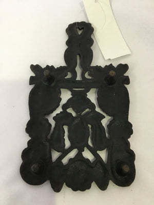 Vintage Black Cast Iron Trivet