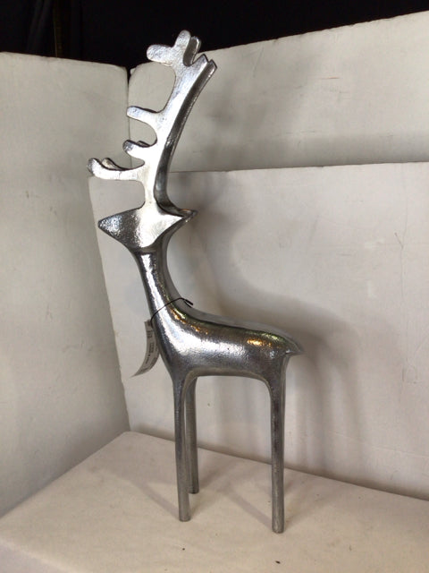 Christmas Silver Metal Deer Holiday Item