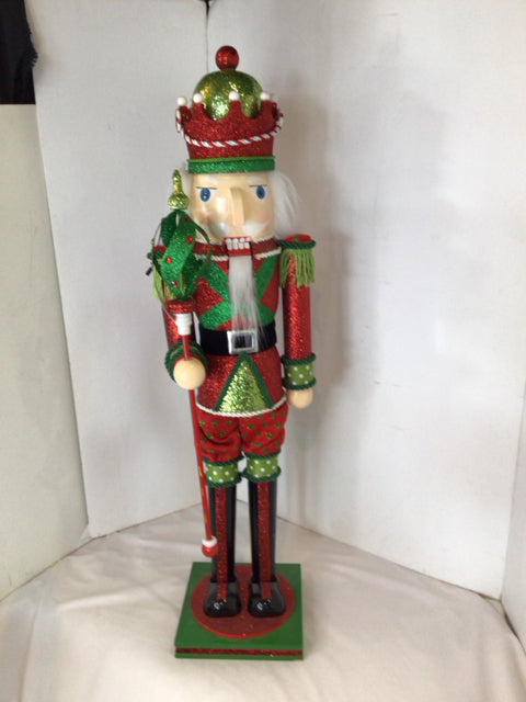 Nutcracker Red/Green Glitter Holiday Item