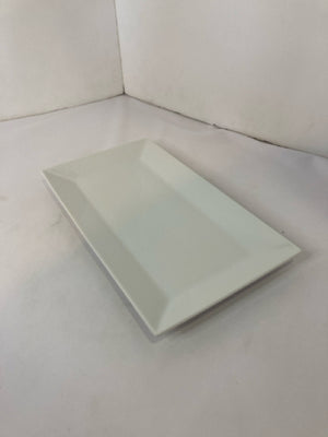 World Market White Ceramic Rectangle Plate
