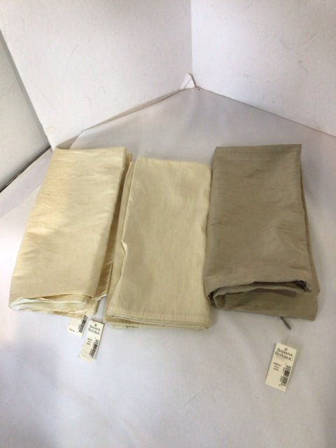 Set of 3 Gold Silk Pillow Cover