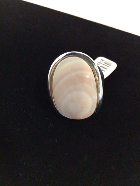 White Moonstone Ring