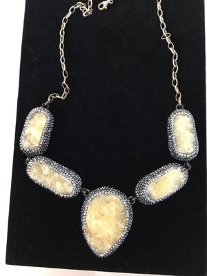 Cream Chunky Pave Necklace