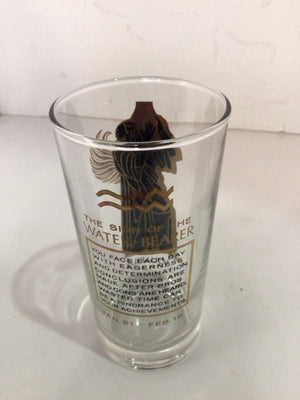 Mid-Century Clear/Gold Glass Glasses