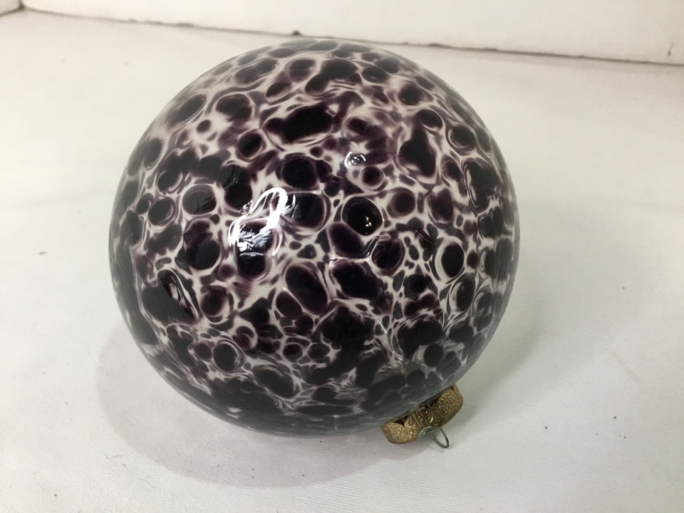 Brown/White Glass Holiday Ornaments