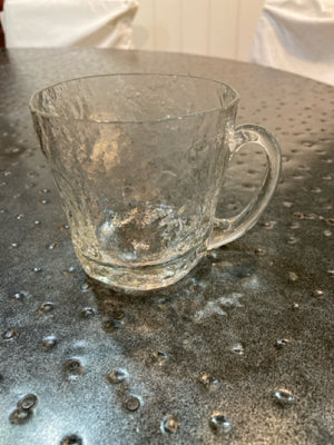 Vintage Clear Glass Pair Mug Set