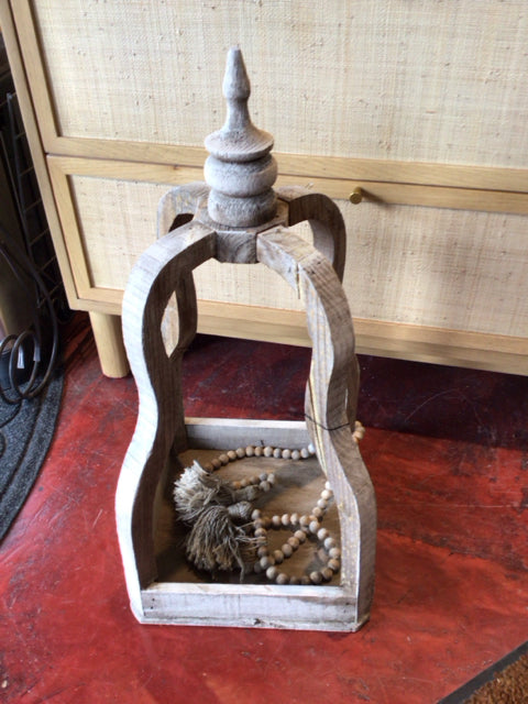 Rustic Brown Wood Lantern
