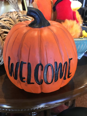 Halloween Orange Resin Pumpkin Holiday Item