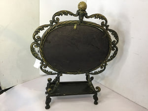 Bronze Metal Table Top Vanity Mirror