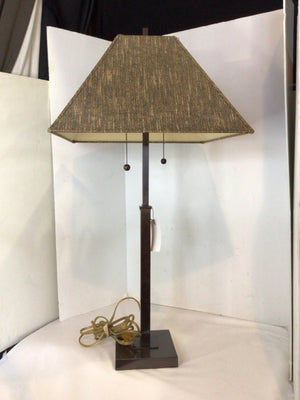 Mid Century Brown/black Metal Adjustable Lamp