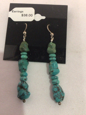 Turquoise Dangle Turquoise Earrings