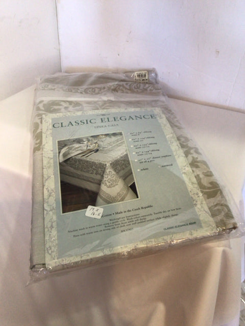 Linea Casa Cream Jacquard Tablecloth