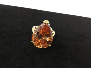 Orange Rhinestone Ring