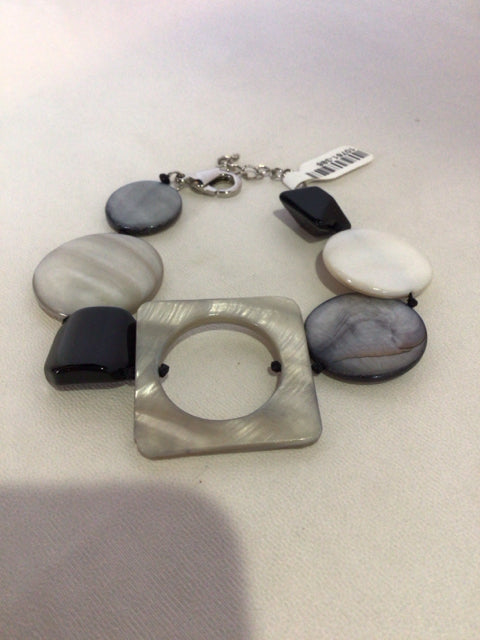 Gray/Blue Geometric Bracelet