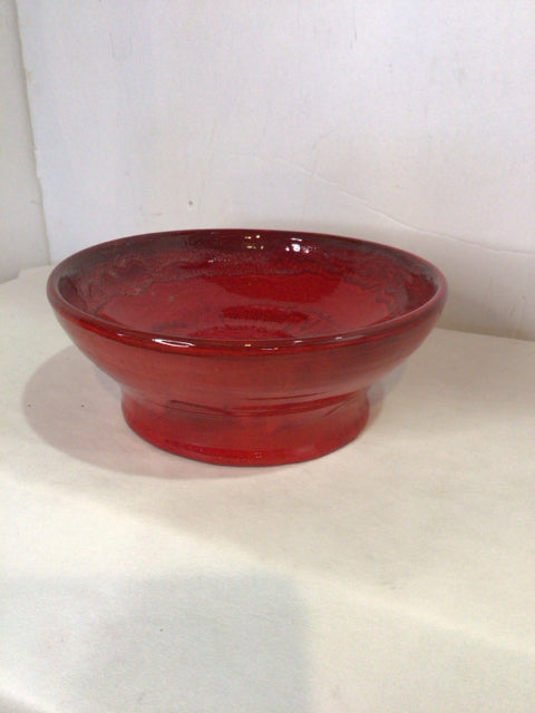 Red Pottery Footed Bowl