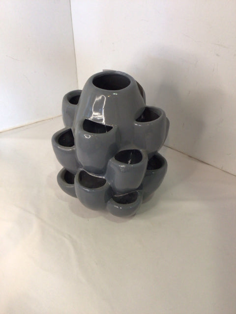 Gray Ceramic Cactus Planter