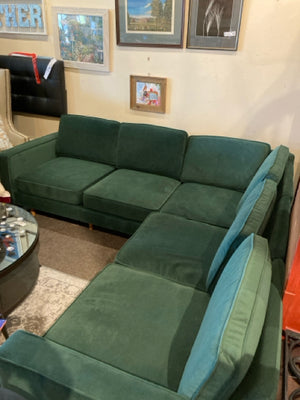 D2SFJEWP Nomad Velvet Modular Green Sectional Sofa