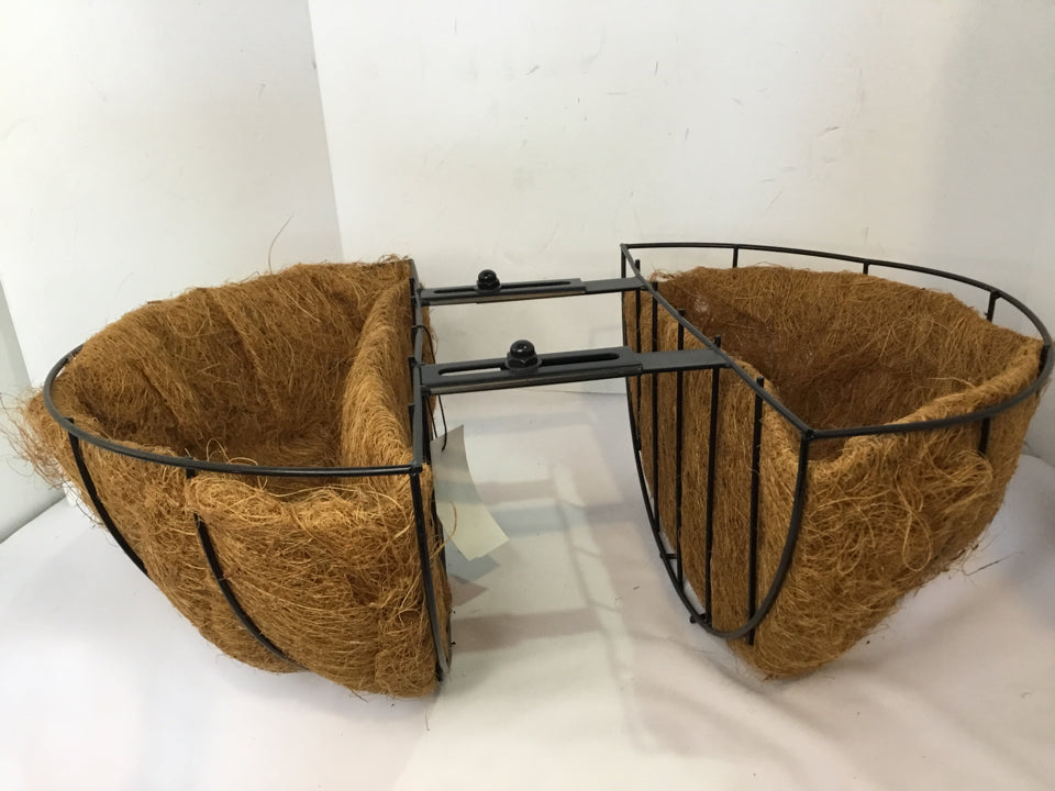 Double Black Metal Planter