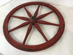 Vintage Red Wood Wheel Misc