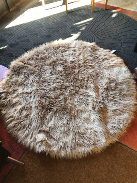 Faux Fur Brown Rug
